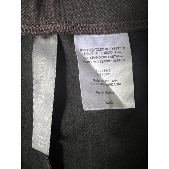 Mondetta‎ Straight Leg Womens XL Athleisure Pants Brown Herringbone Pockets - Picture 4 of 6
